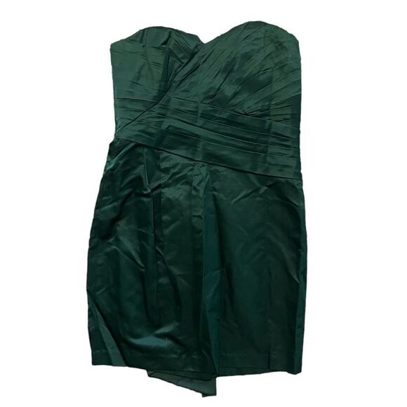 Vera Wang Lavender Label Forest Green Sweet Heart Neckline Mini Bodycon Dress Si - Picture 1 of 7